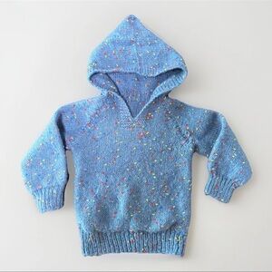 Kids Handmade Knit Chunky Hooded Sweater Size 12-18m